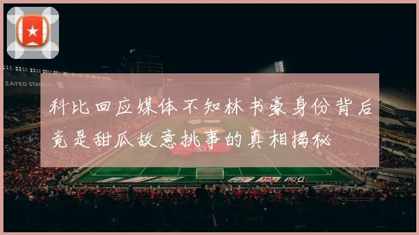 科比回应媒体不知林书豪身份背后竟是甜瓜故意挑事的真相揭秘